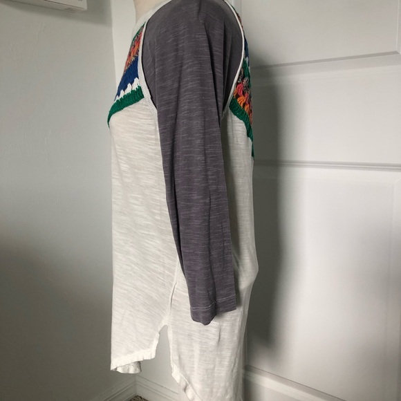 Free People Crochet Inset Raglan Top - Picture 6 of 10
